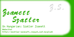 zsanett szatler business card